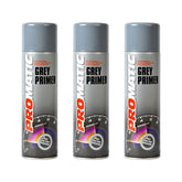 3X Promatic Grey Primer Spray 500ml Spray Paint